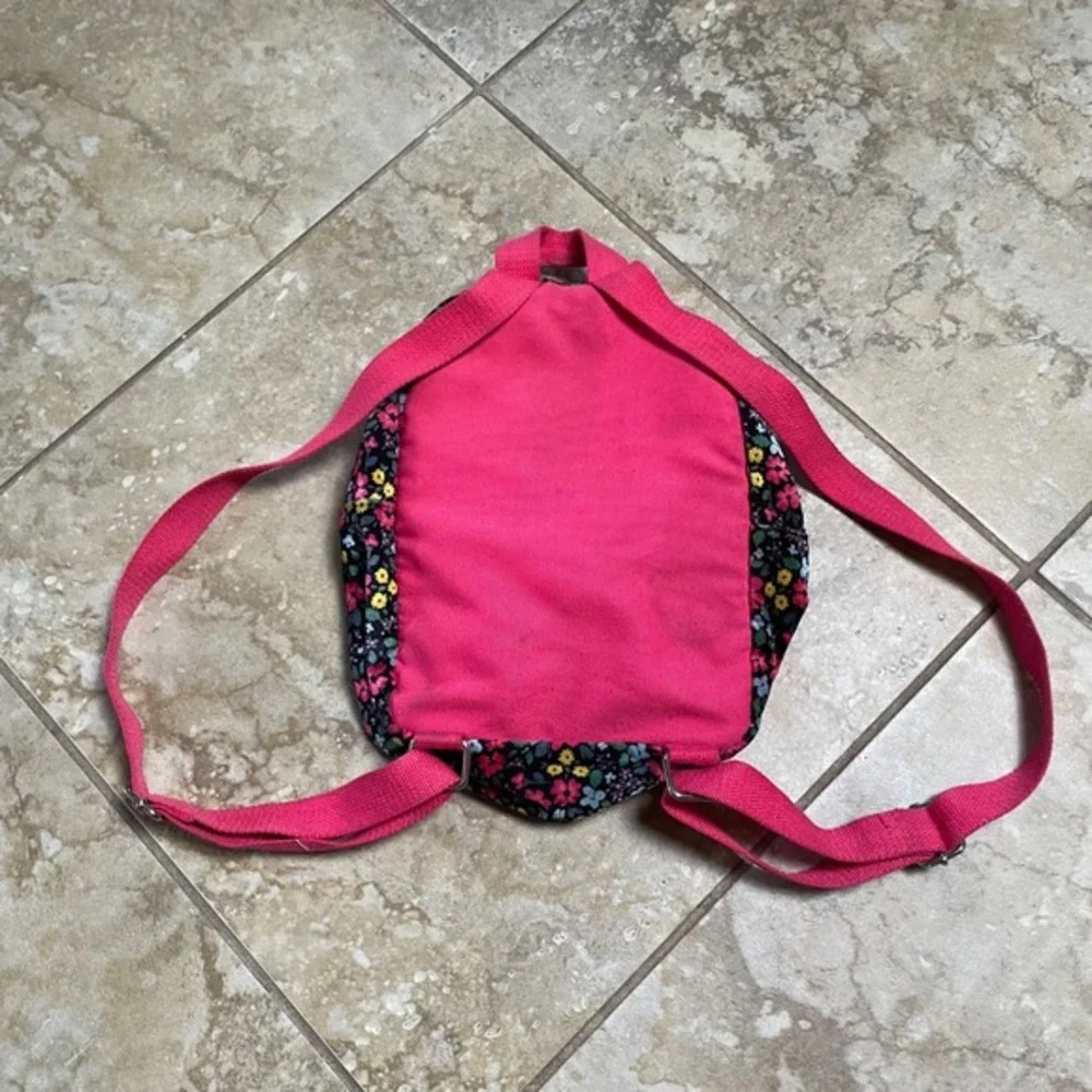Floral‎ Mini Backpack Small Kids Backpack Colorful Pink Accent School Bag
